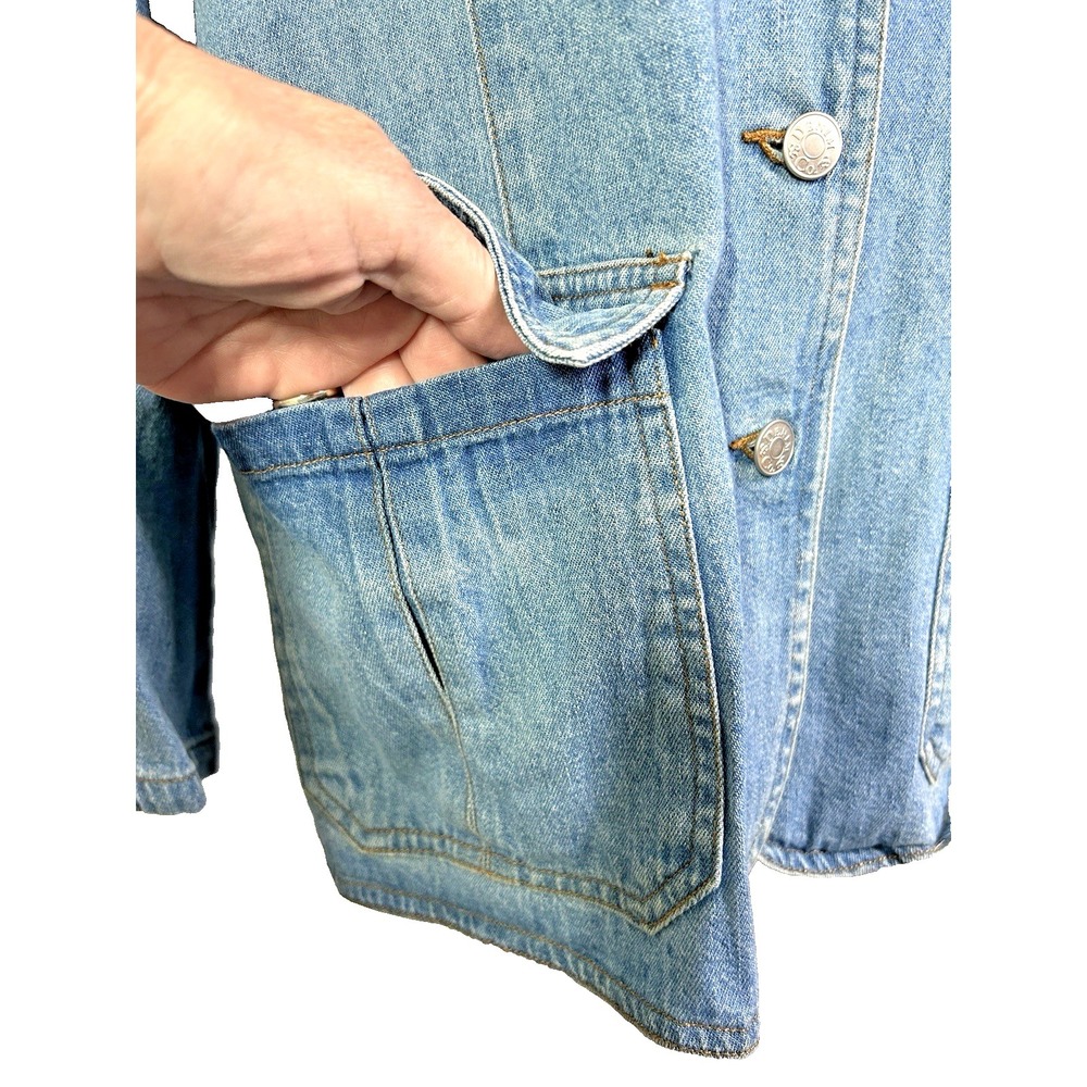 Beautiful Denim & Co. Heavy Embroidered Jean Jacket Women's Denim Floral Boho 1X - Picture 13 of 16